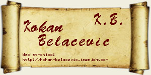 Kokan Belaćević vizit kartica